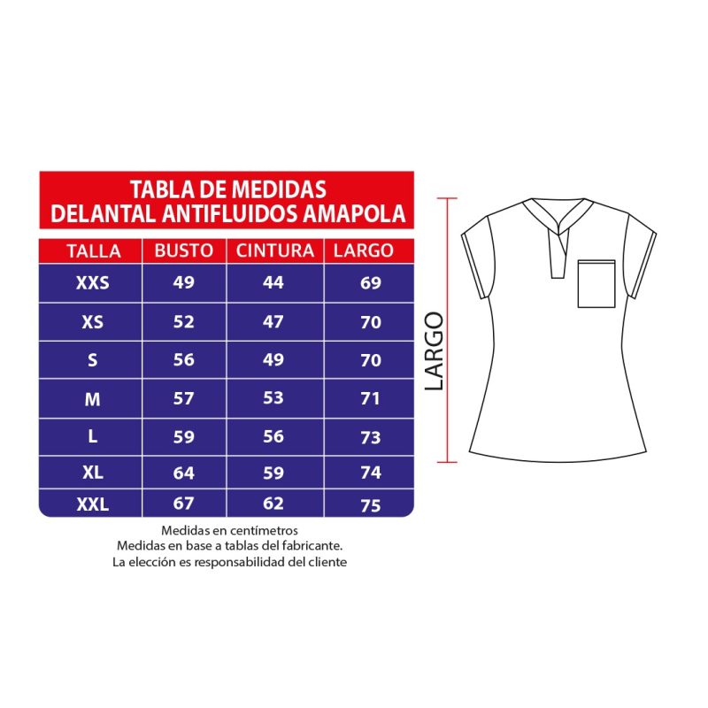 Delantal Amapola Azul Rey - Imagen 2