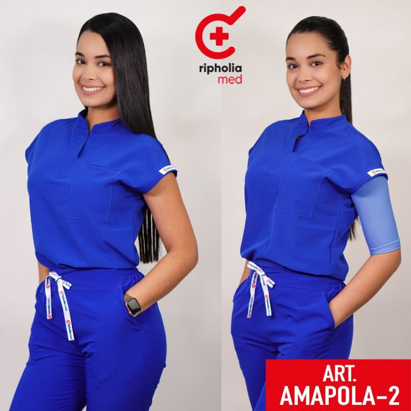 Delantal Amapola Azul Rey