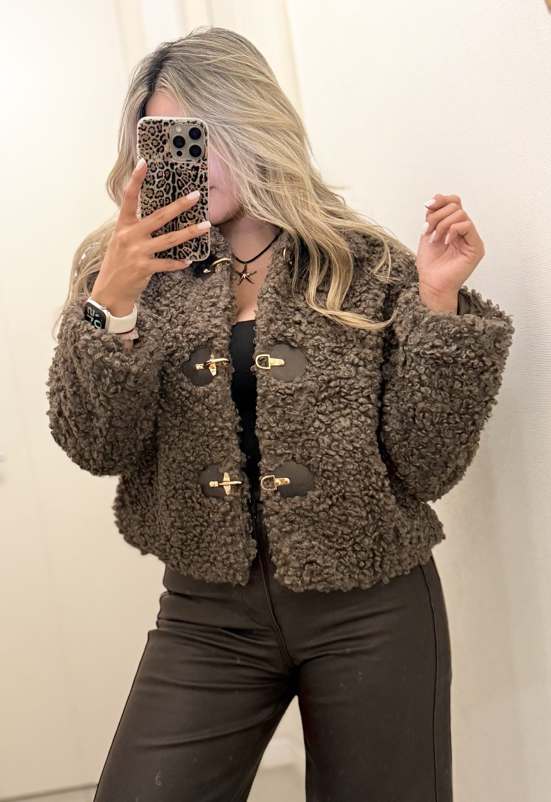 Chaqueta Teddy cafe